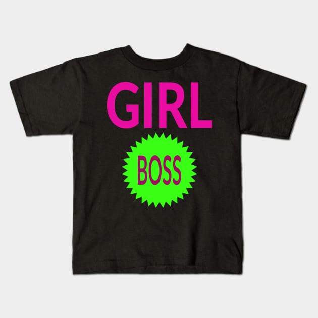 Girl Boss Kids T-Shirt by coloringiship